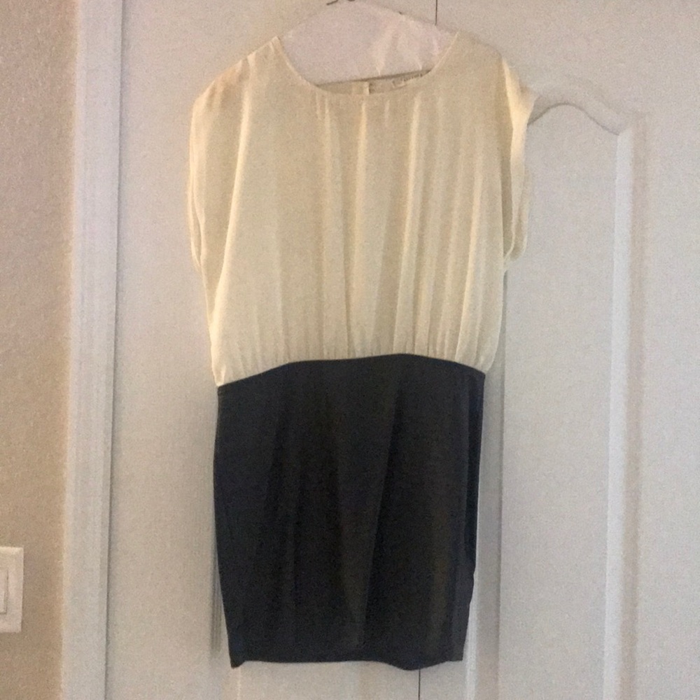 Blouse shirt with Leather skirt Dress